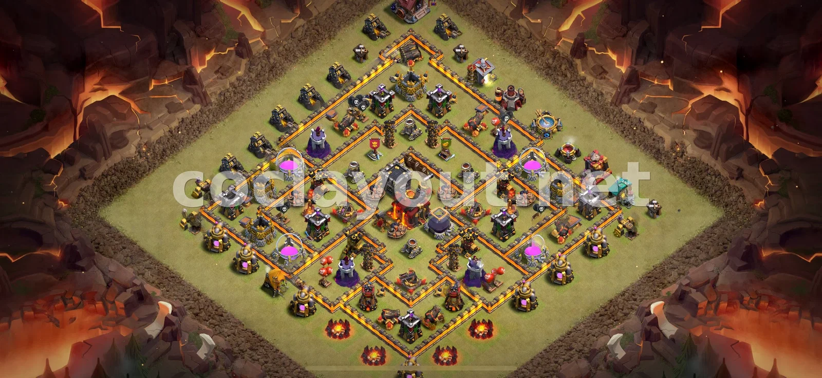 Diseño de Guerra TH10 efectivo – vista previa del diseño TH10