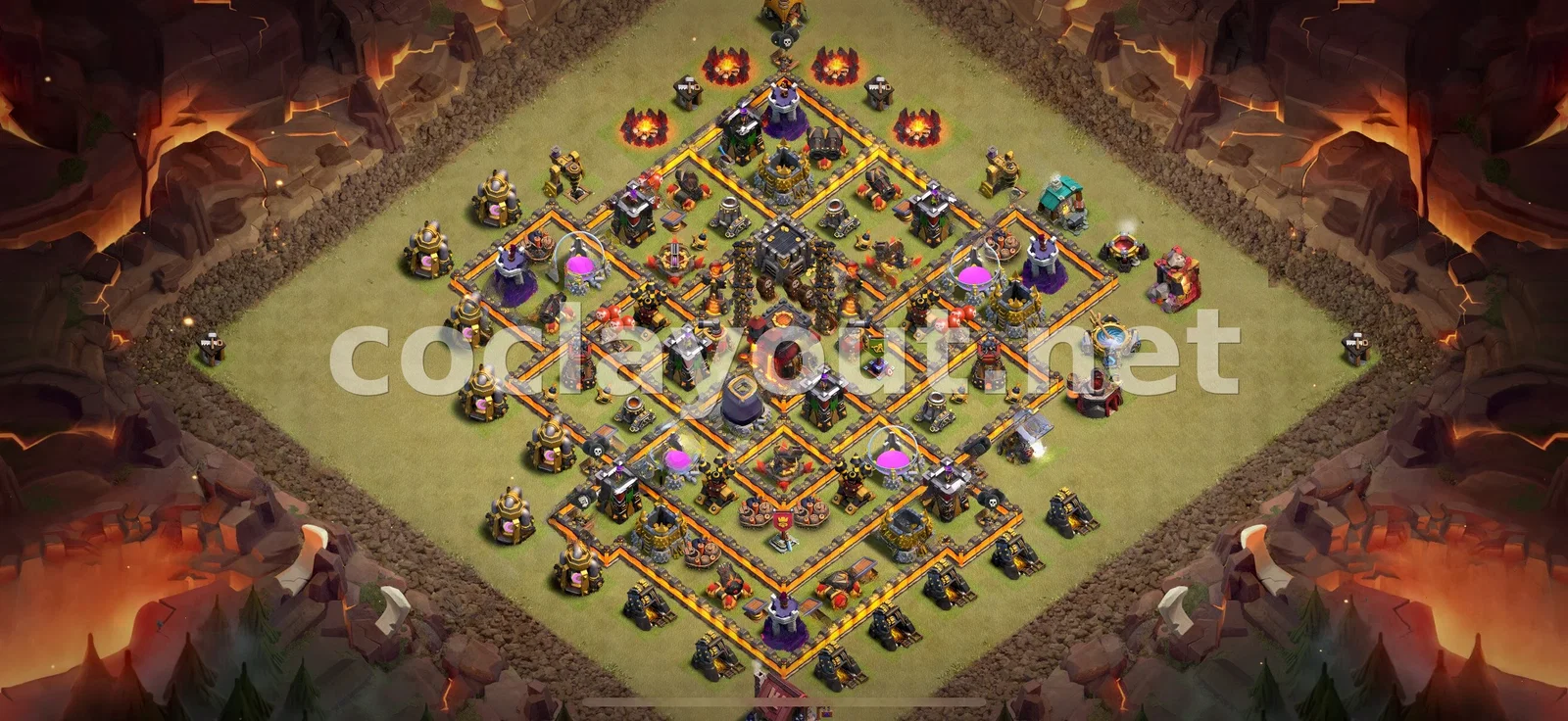 Diseño de Guerra TH10 Eficaz – vista previa del diseño TH10