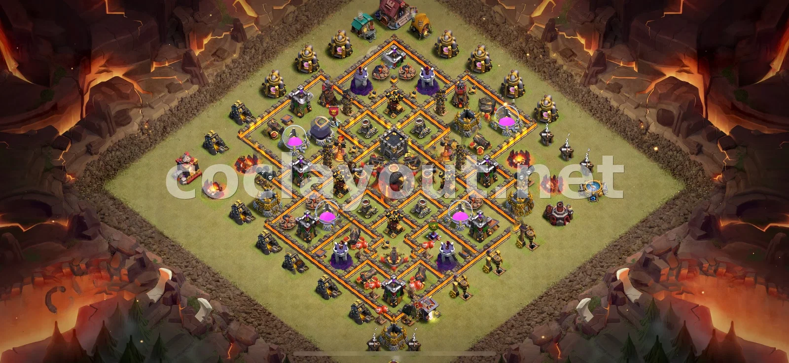 Diseño de Guerra TH10 Efectivo – vista previa del diseño TH10