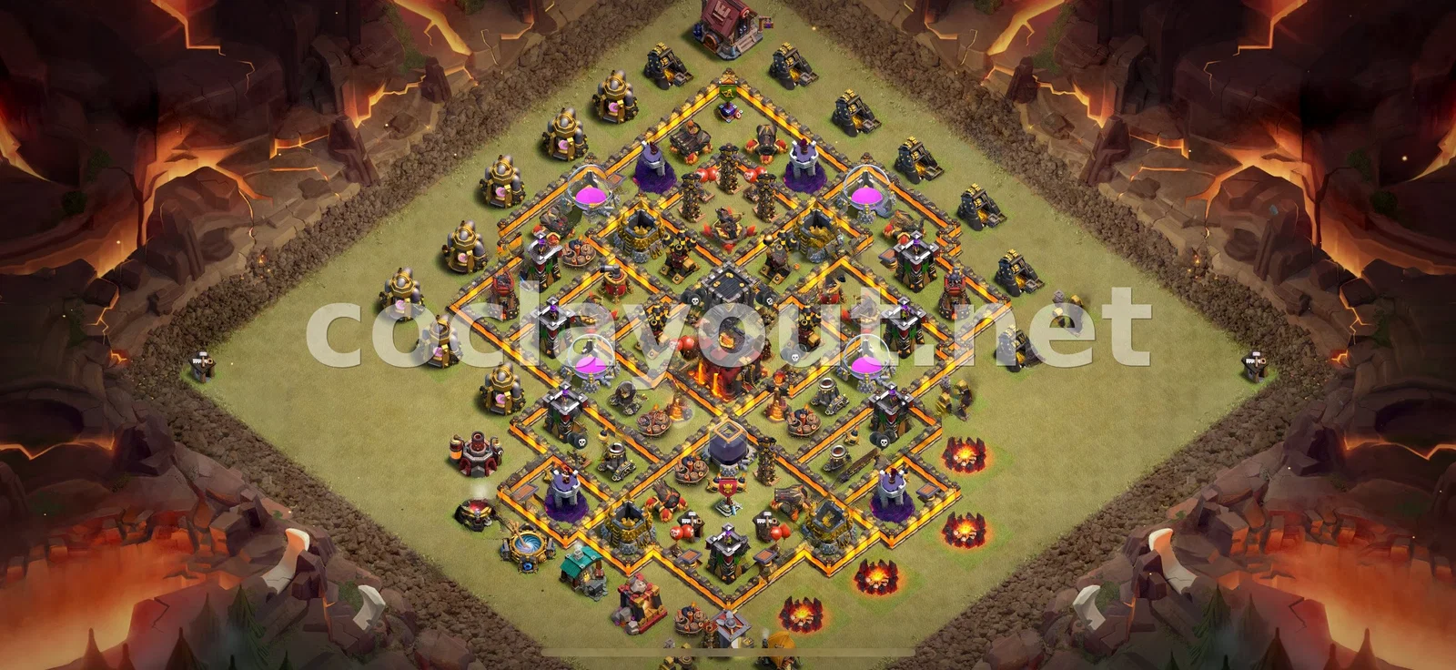 Diseño de guerra TH10 para una defensa sólida – vista previa del diseño TH10