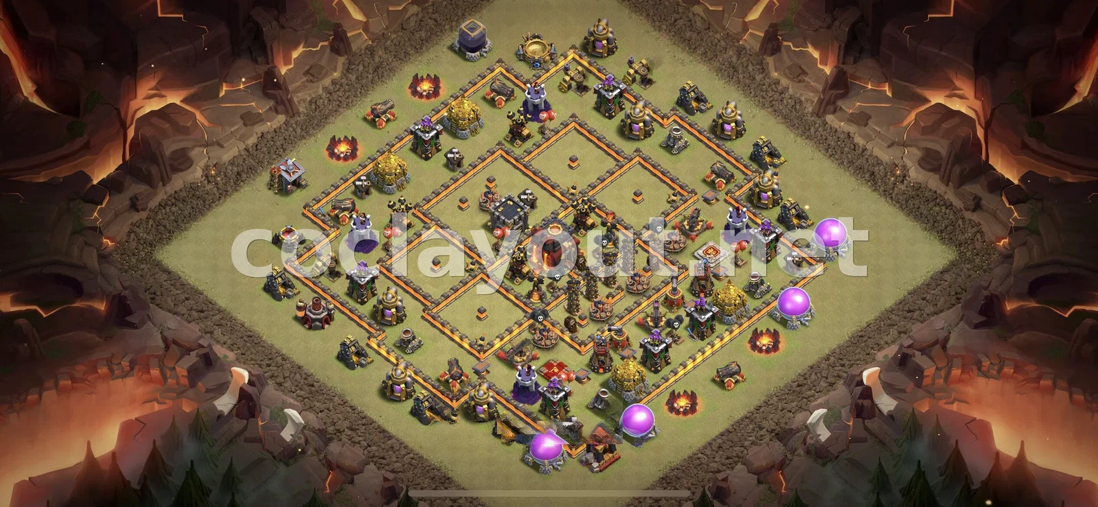 Meilleure base de guerre TH10 pour vos victoires – aperçu du plan TH10