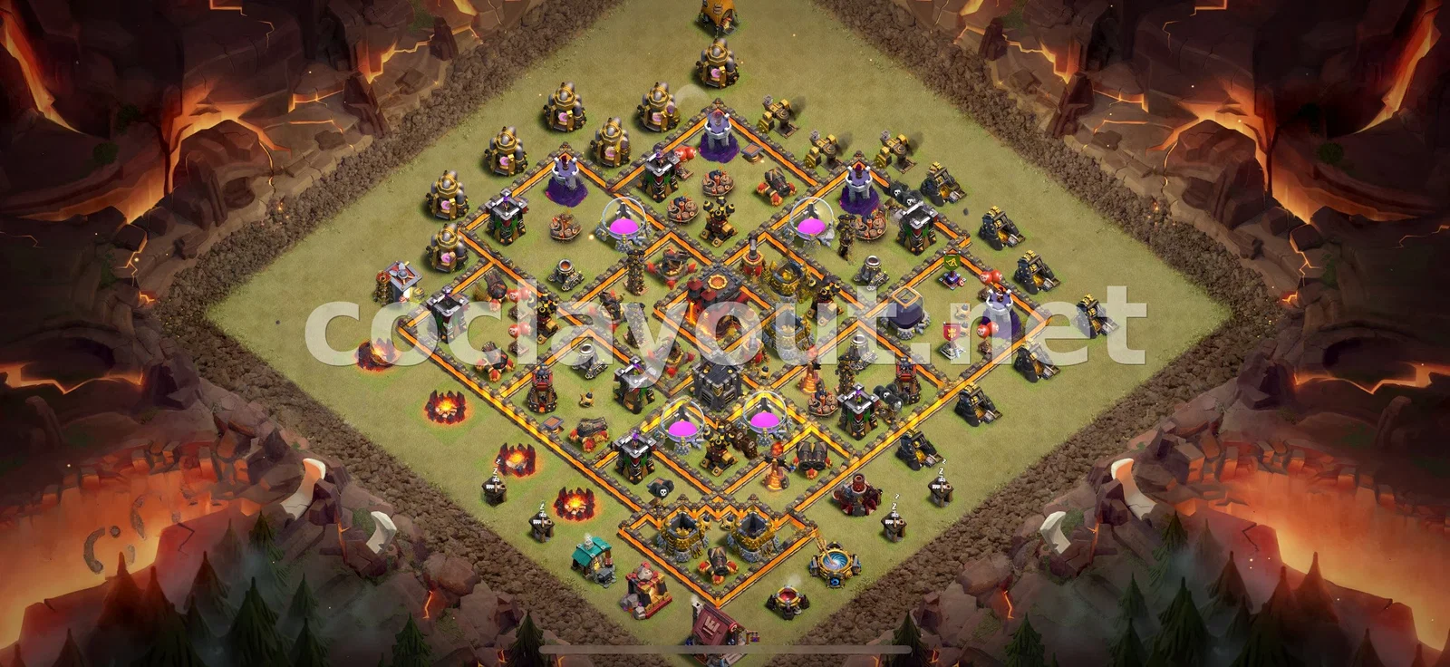 Diseño de Guerra TH10 efectivo – vista previa del diseño TH10