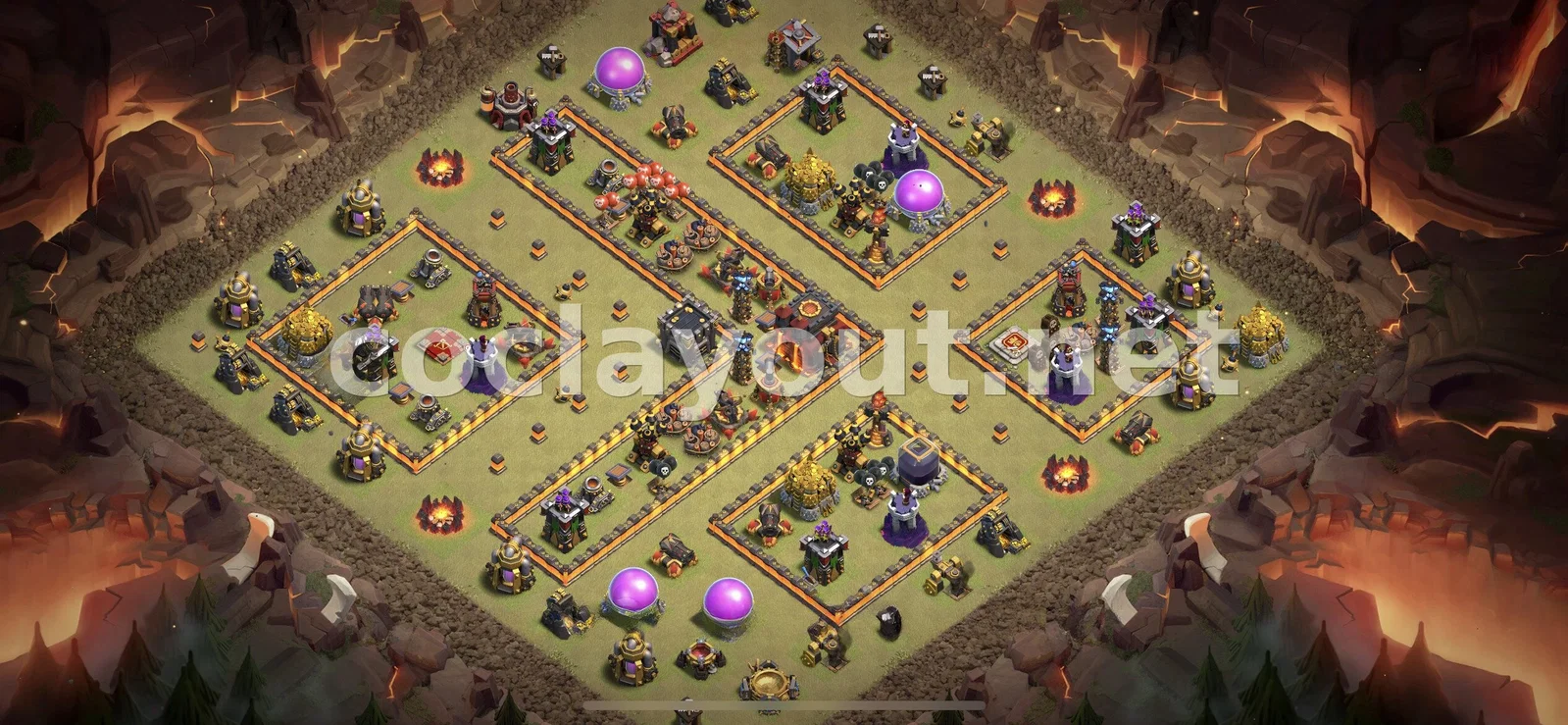 Base de guerre efficace TH10 – aperçu du plan TH10