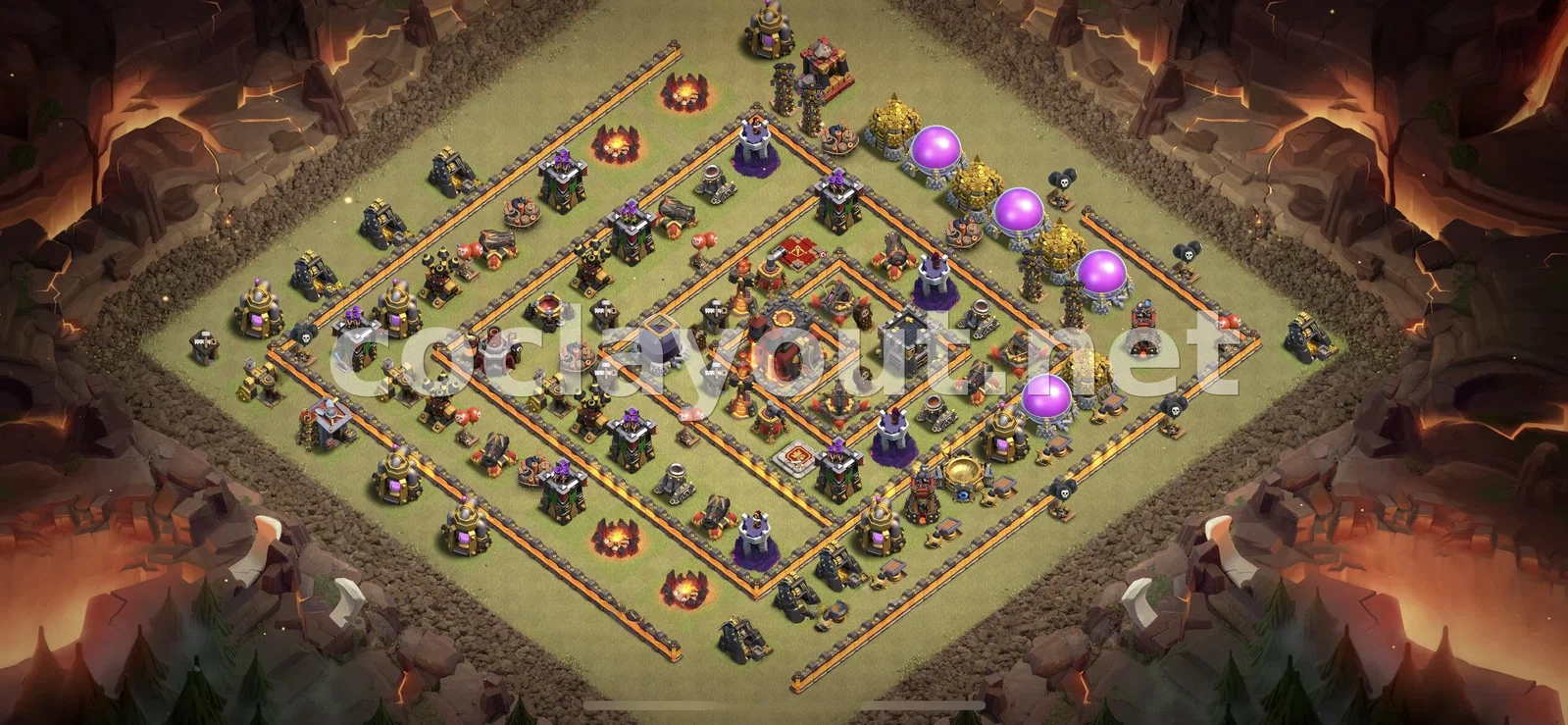 Base de Guerre TH10 pour une défense efficace – aperçu du plan TH10