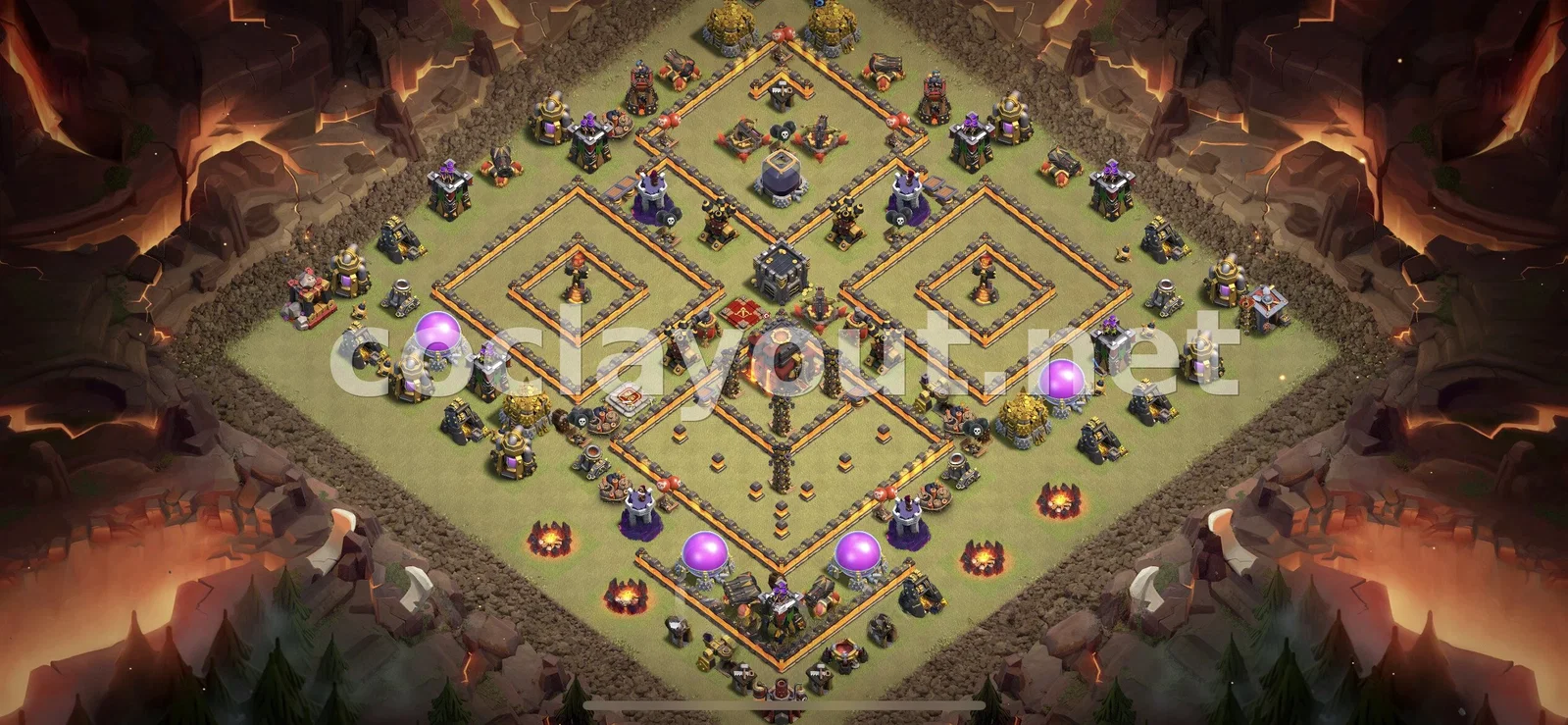 Base de Guerre TH10 #165 – aperçu du plan TH10