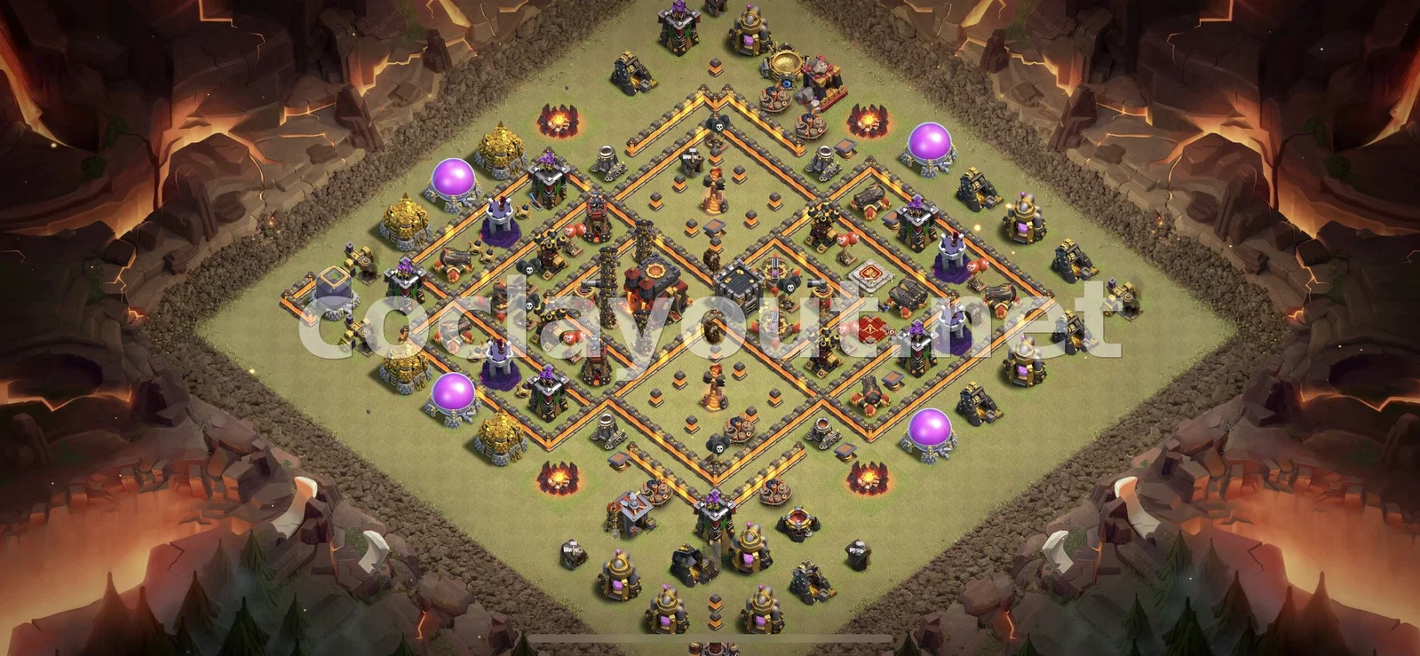 Base de Guerre TH10 #164 – aperçu du plan TH10