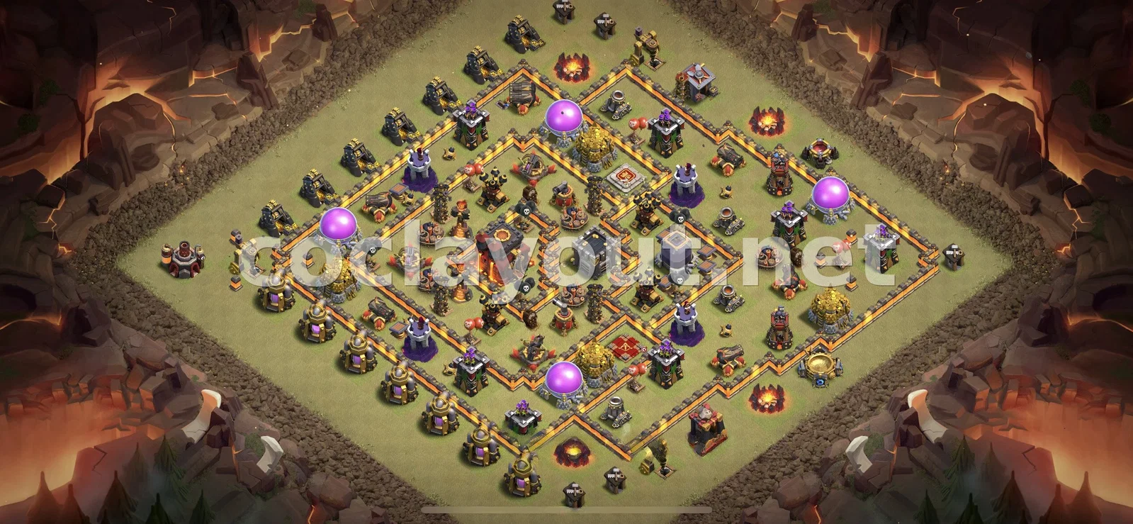 TH10 Base de Guerre pour la Défense – aperçu du plan TH10