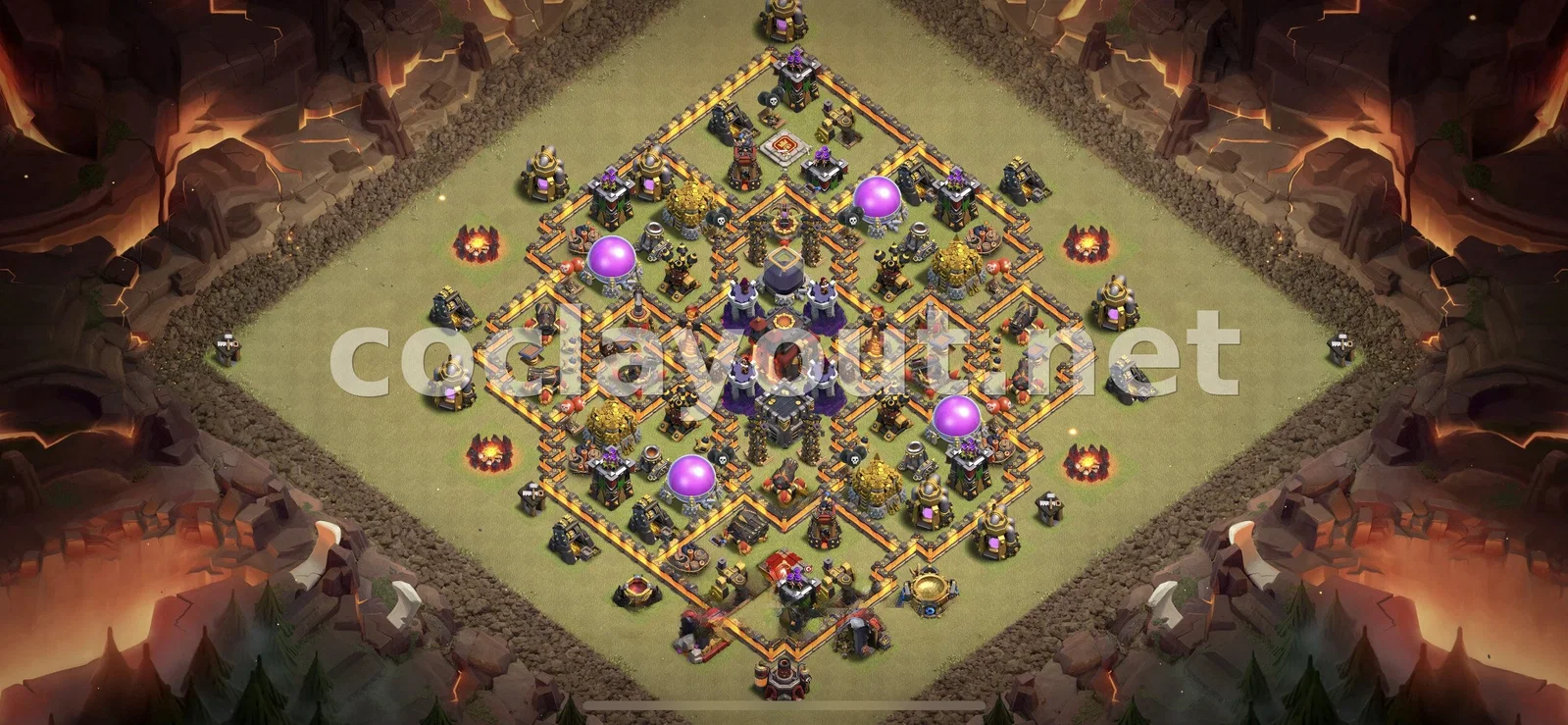 Dominate Enemies with TH10 War Base – TH10 layout preview