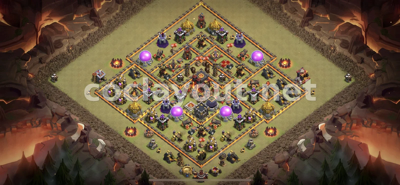 Effective TH10 War Base Strategy – TH10 layout preview