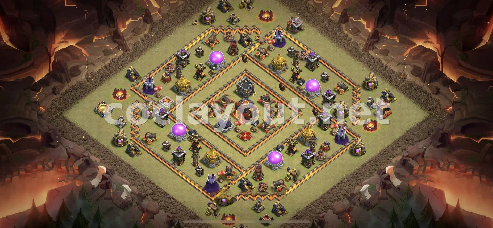 Powerful TH10 War Base to Outsmart Your Opponents – TH10 layout preview