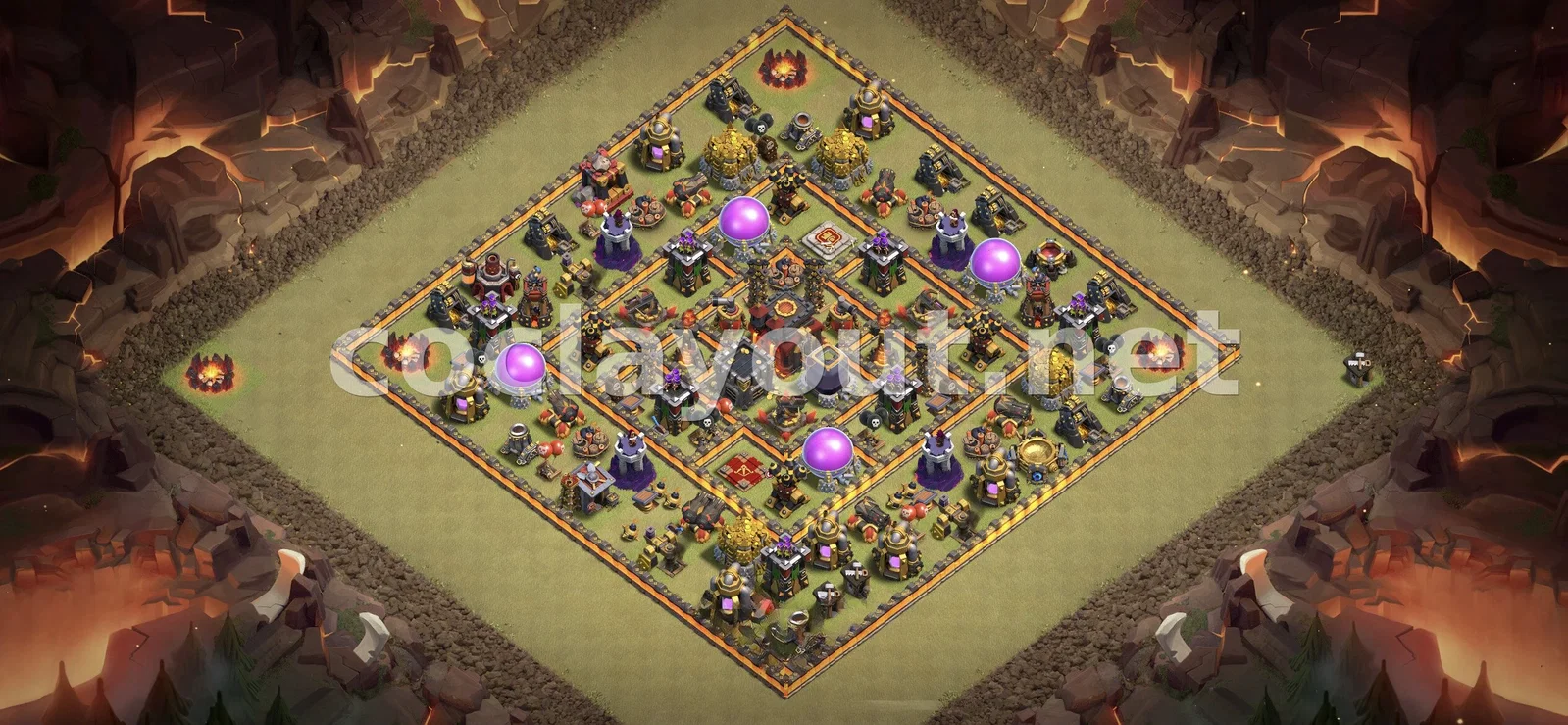 Effective TH10 War Base Layout – TH10 layout preview