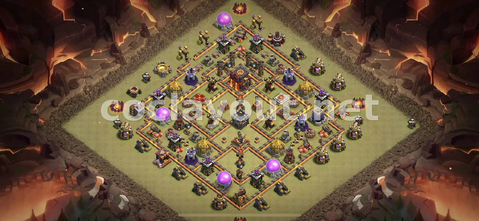 Strategic TH10 War Base – TH10 layout preview