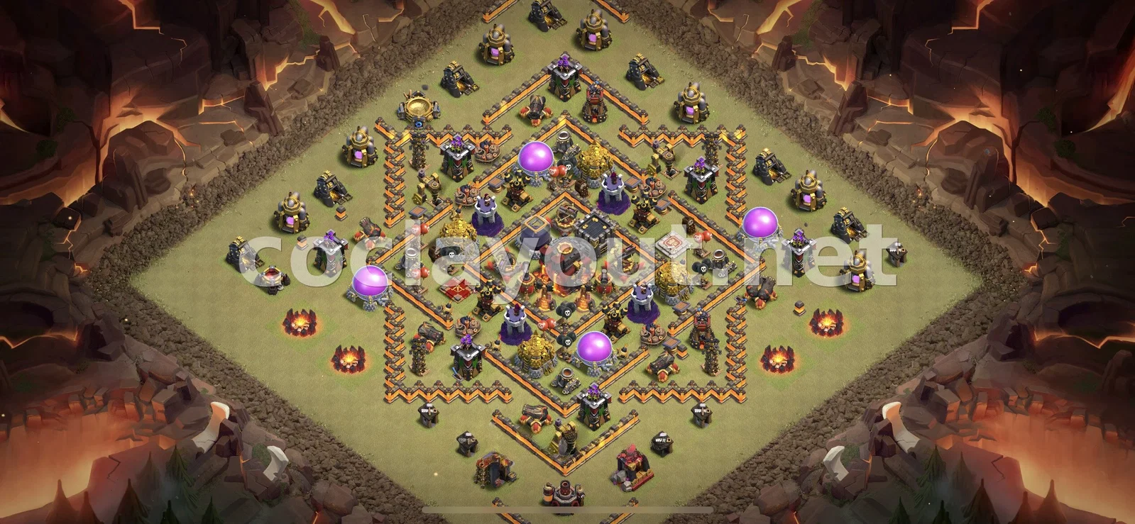 Effective TH10 War Base Sharing – TH10 layout preview