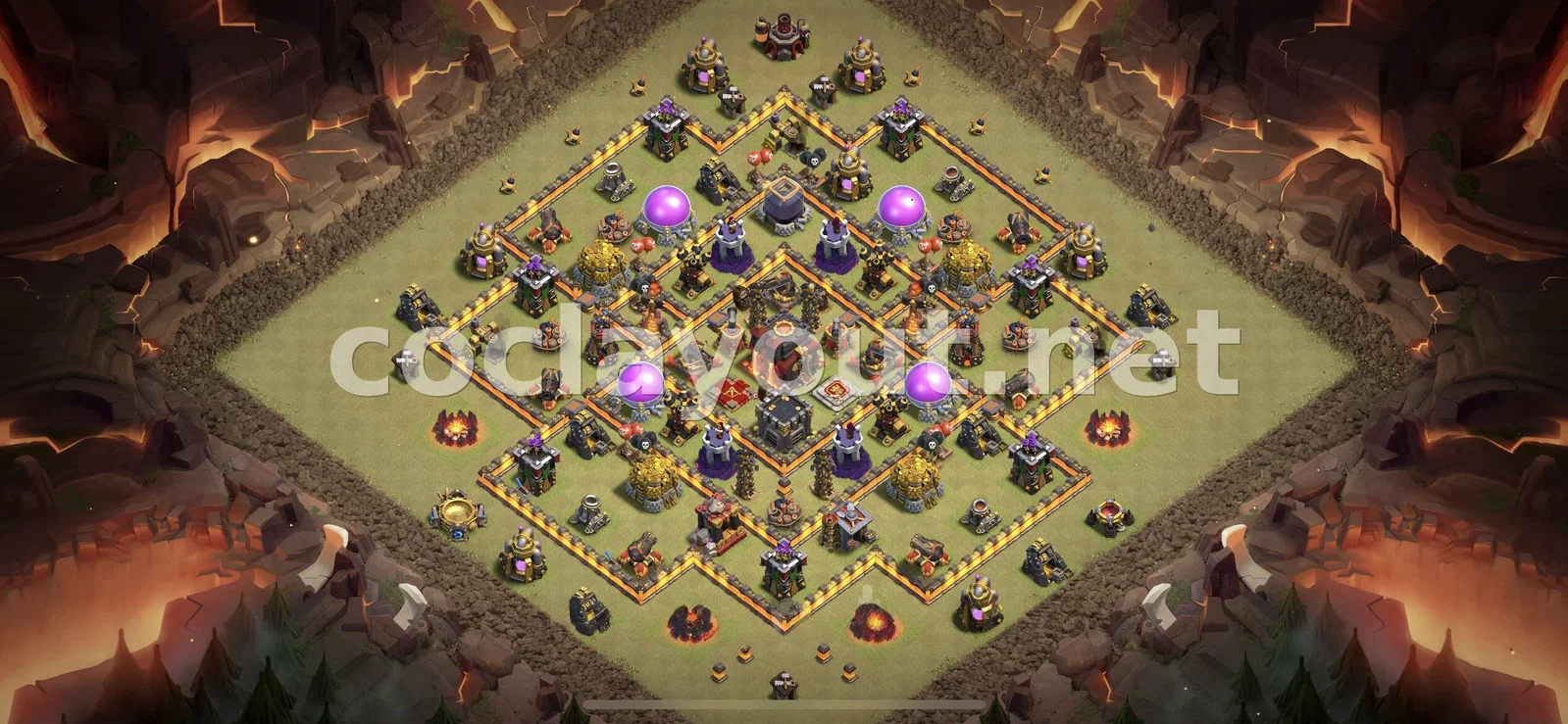 Best TH10 War Base Layout for Clan Wars – TH10 layout preview