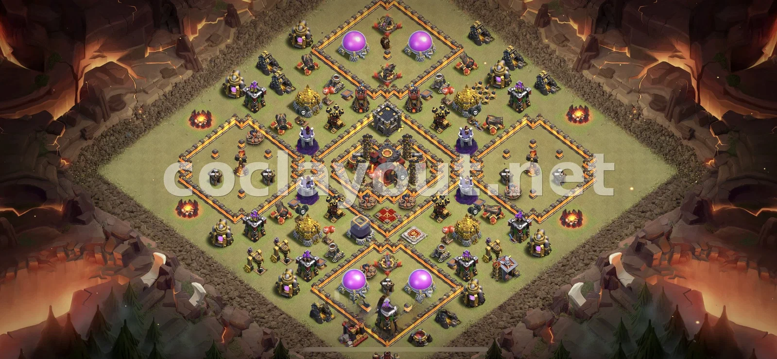 Strong War Base for TH10 – TH10 layout preview