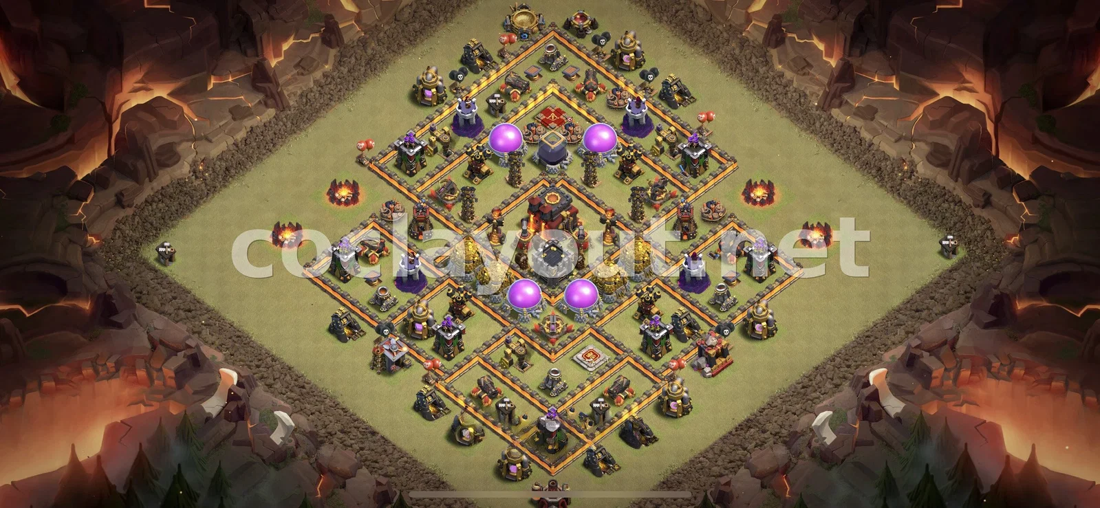 Diseño de Guerra TH10 Eficaz – vista previa del diseño TH10
