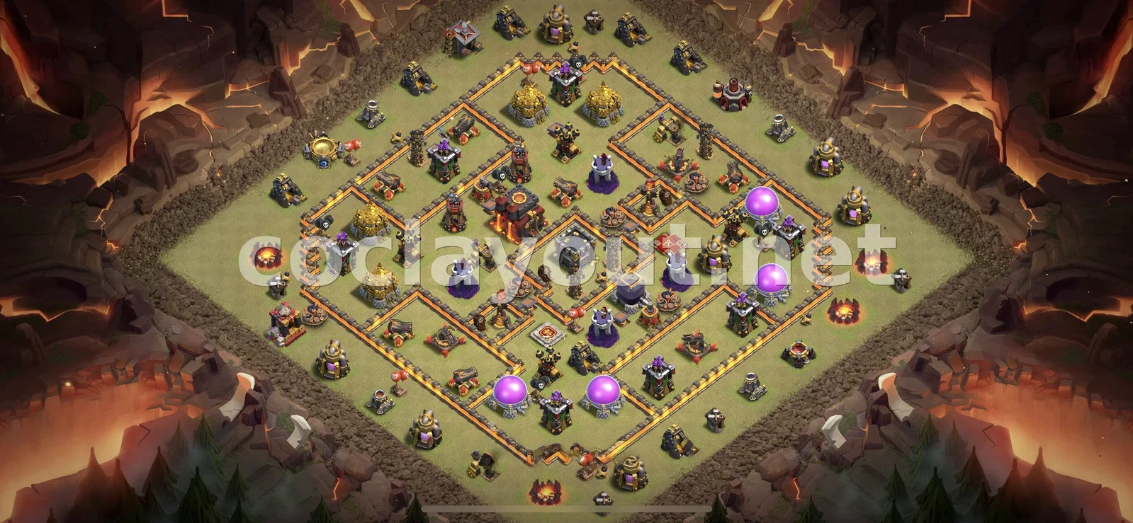 Diseño de Guerra TH10 Efectivo – vista previa del diseño TH10