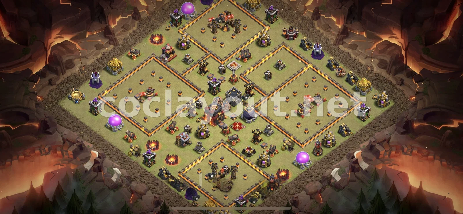 Diseño de Guerra TH10 Eficaz – vista previa del diseño TH10