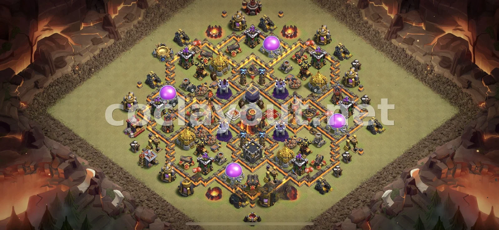 Mejor Diseño de Guerra TH10 para Guerra de Clanes – vista previa del diseño TH10