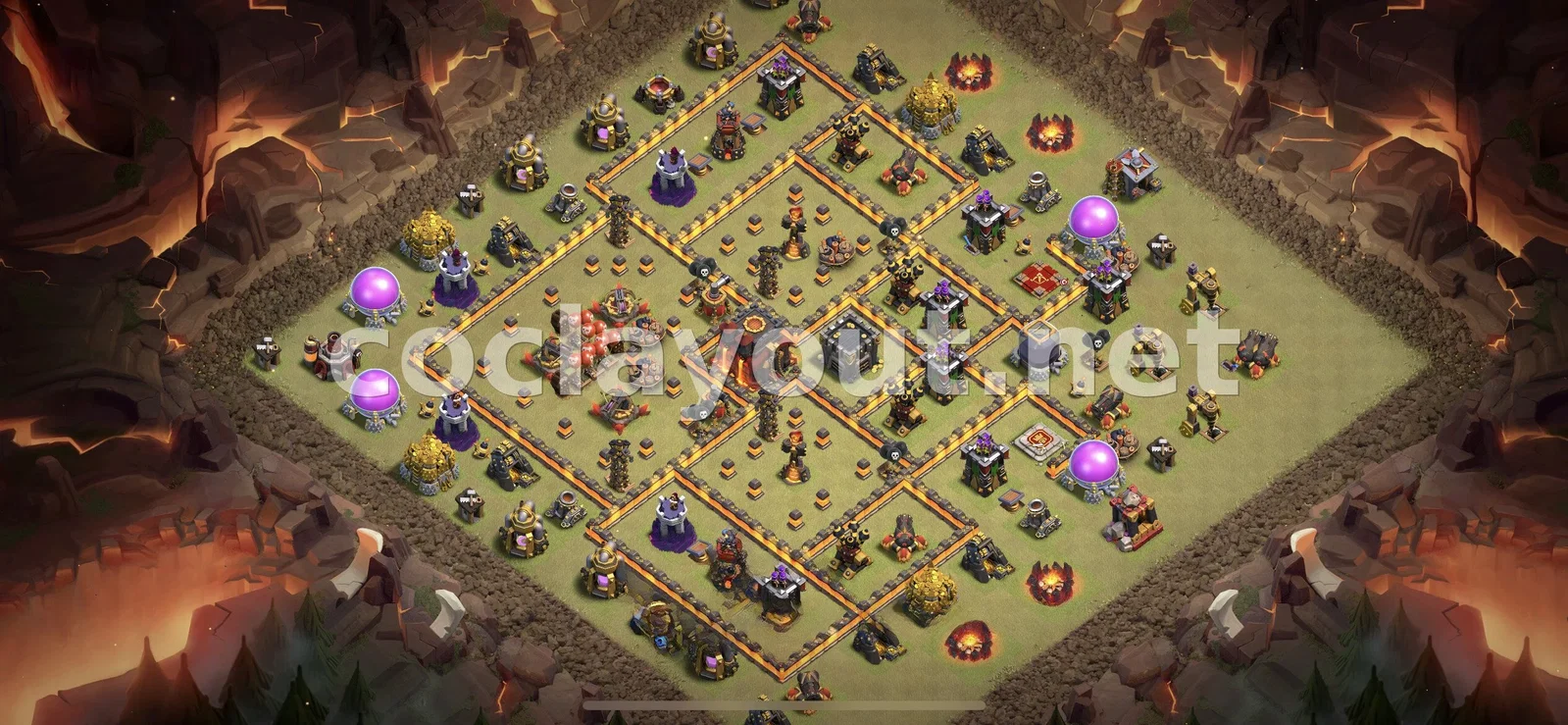 Diseño de Guerra TH10 Efectivo – vista previa del diseño TH10