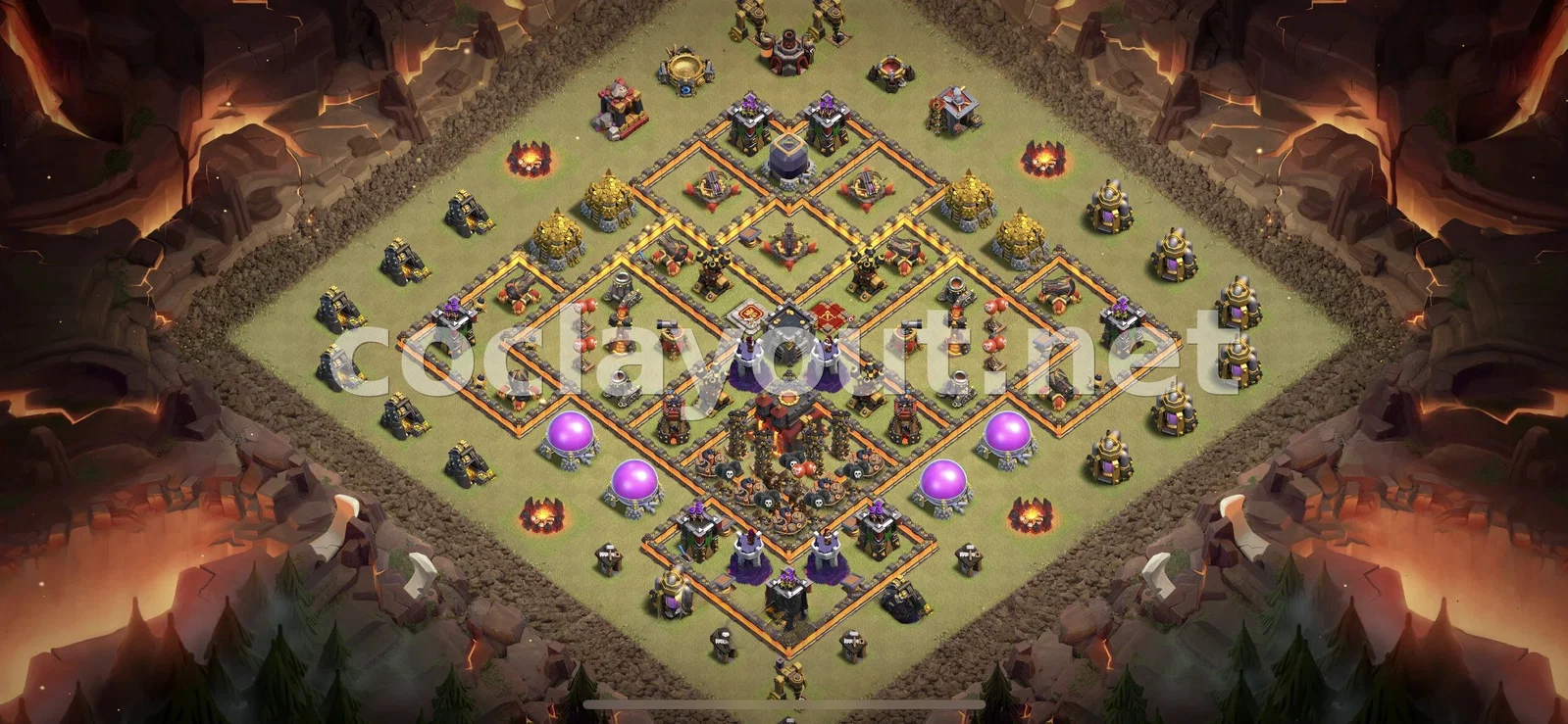 Diseño de Guerra TH10 Eficaz – vista previa del diseño TH10