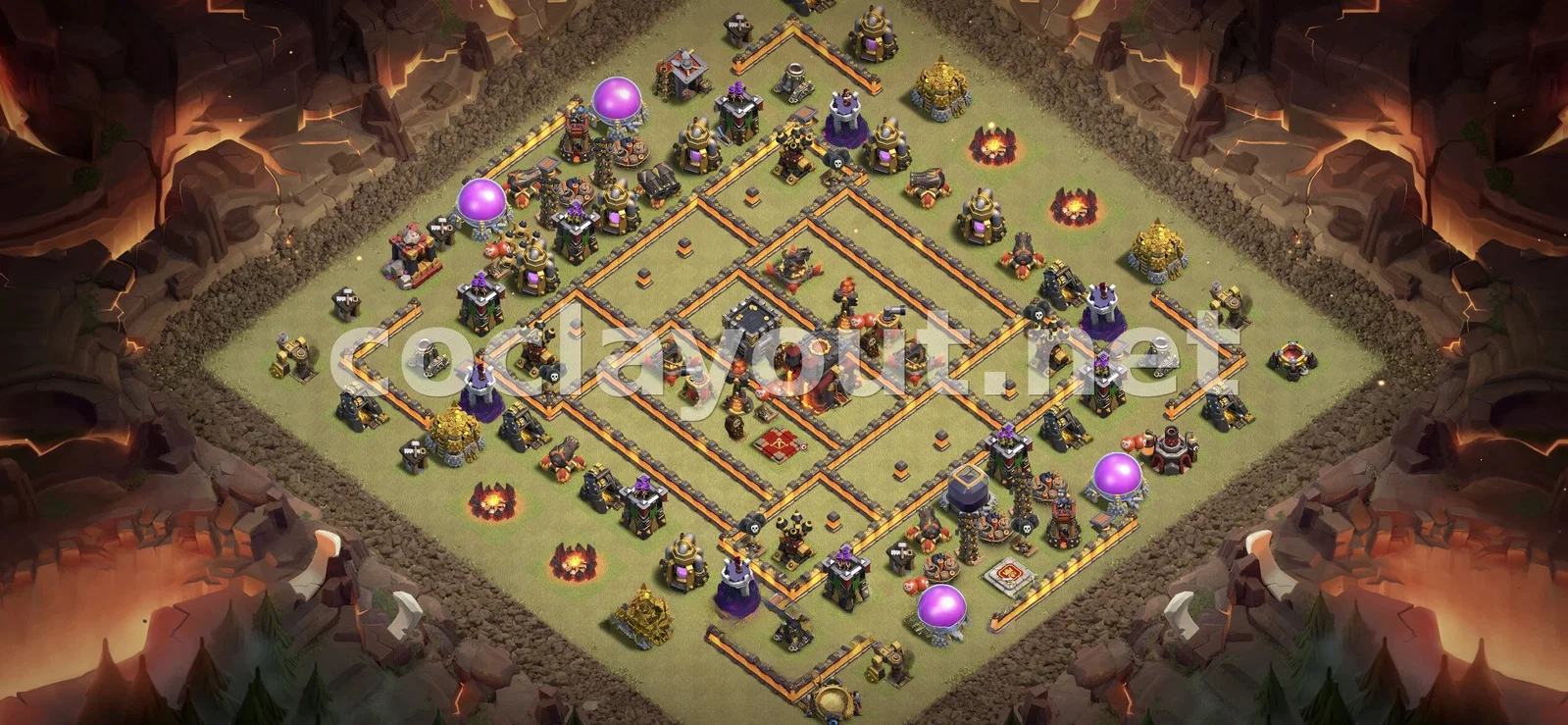 Diseño de Guerra TH10 Eficaz – vista previa del diseño TH10