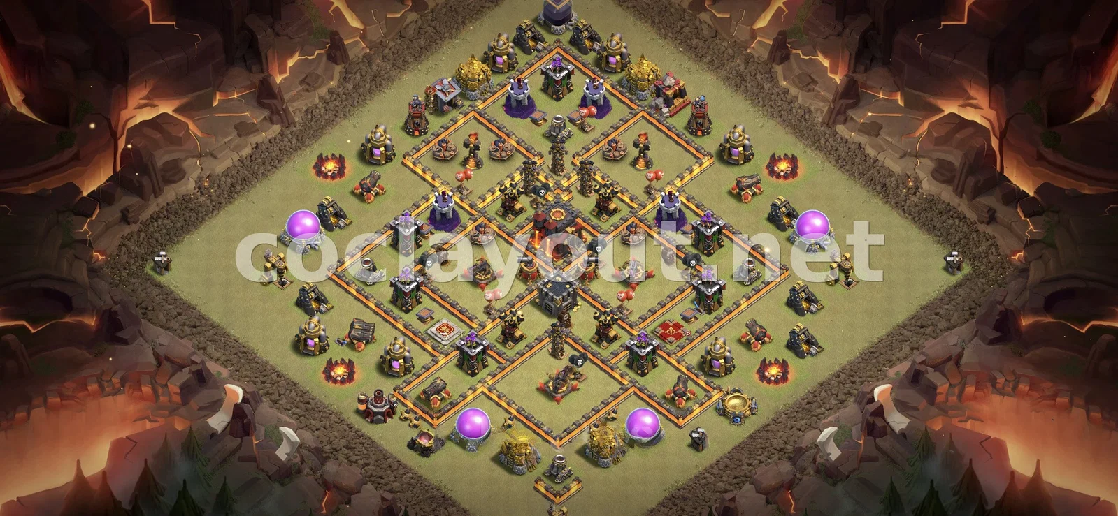 Diseño de Guerra TH10 Efectivo – vista previa del diseño TH10