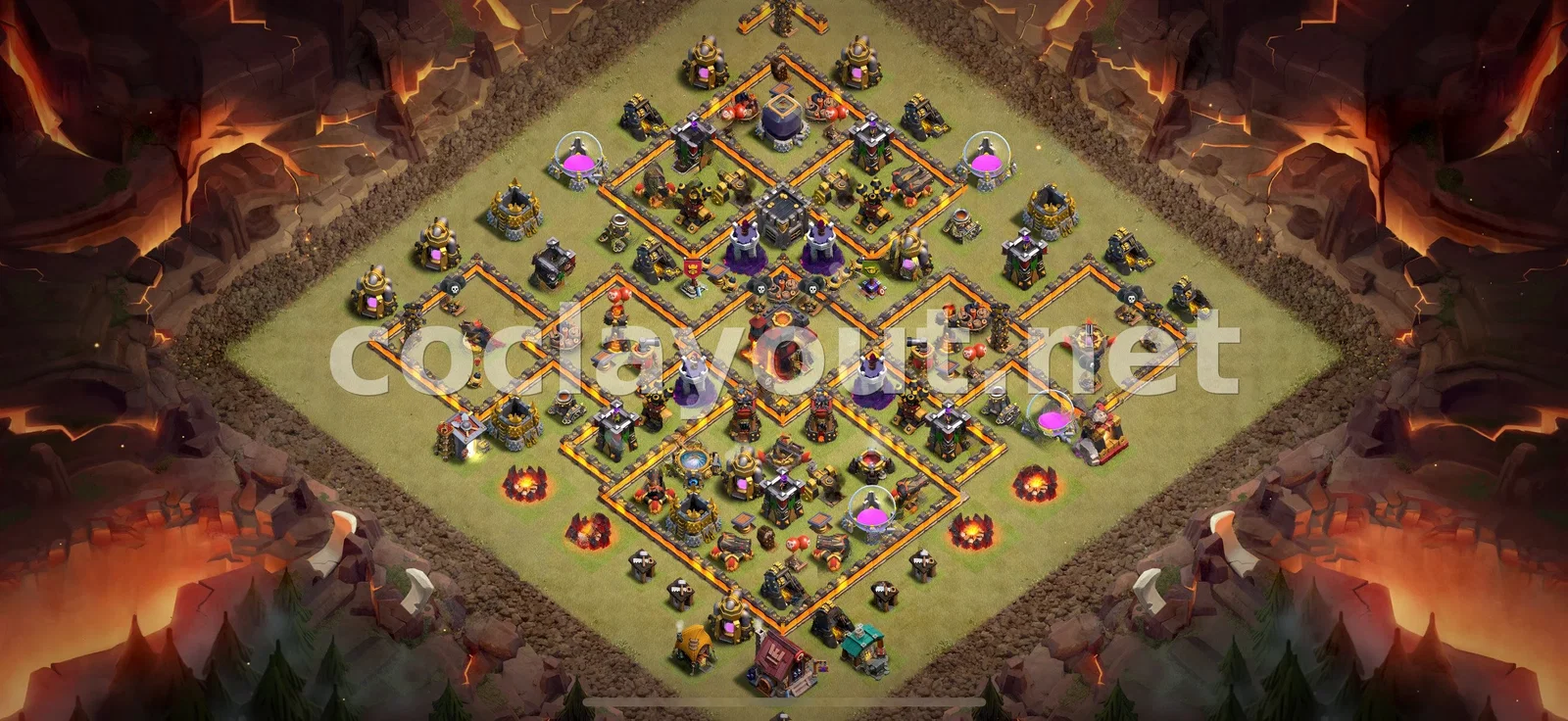 Fortalece tu Guerra de Clanes con el Diseño de Guerra TH10 – vista previa del diseño TH10