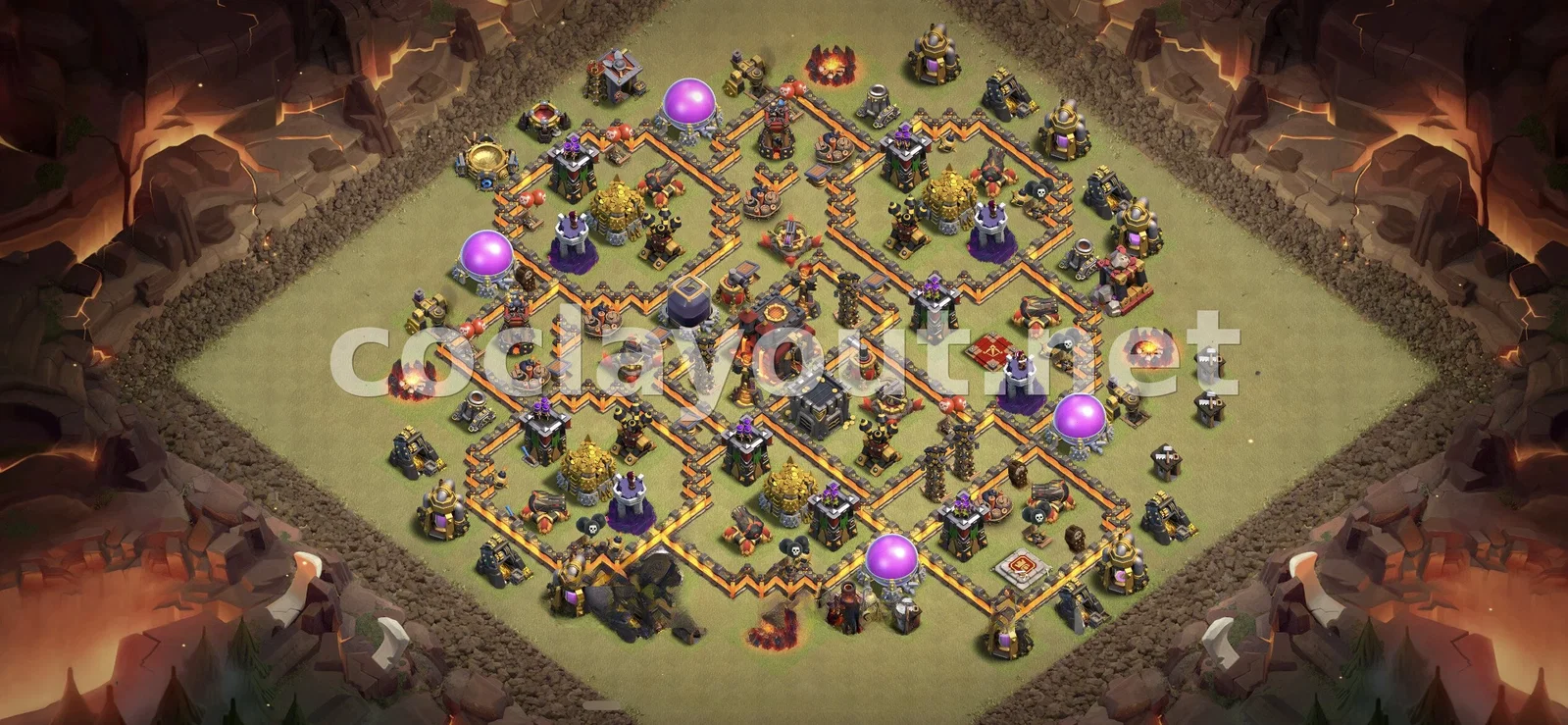 Diseño de Guerra TH10 Eficaz – vista previa del diseño TH10