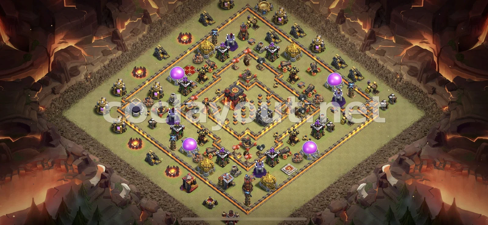 Diseño de Guerra TH10 Eficaz – vista previa del diseño TH10