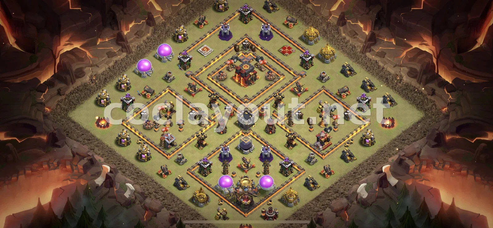 Diseño de Guerra TH10 eficaz – vista previa del diseño TH10