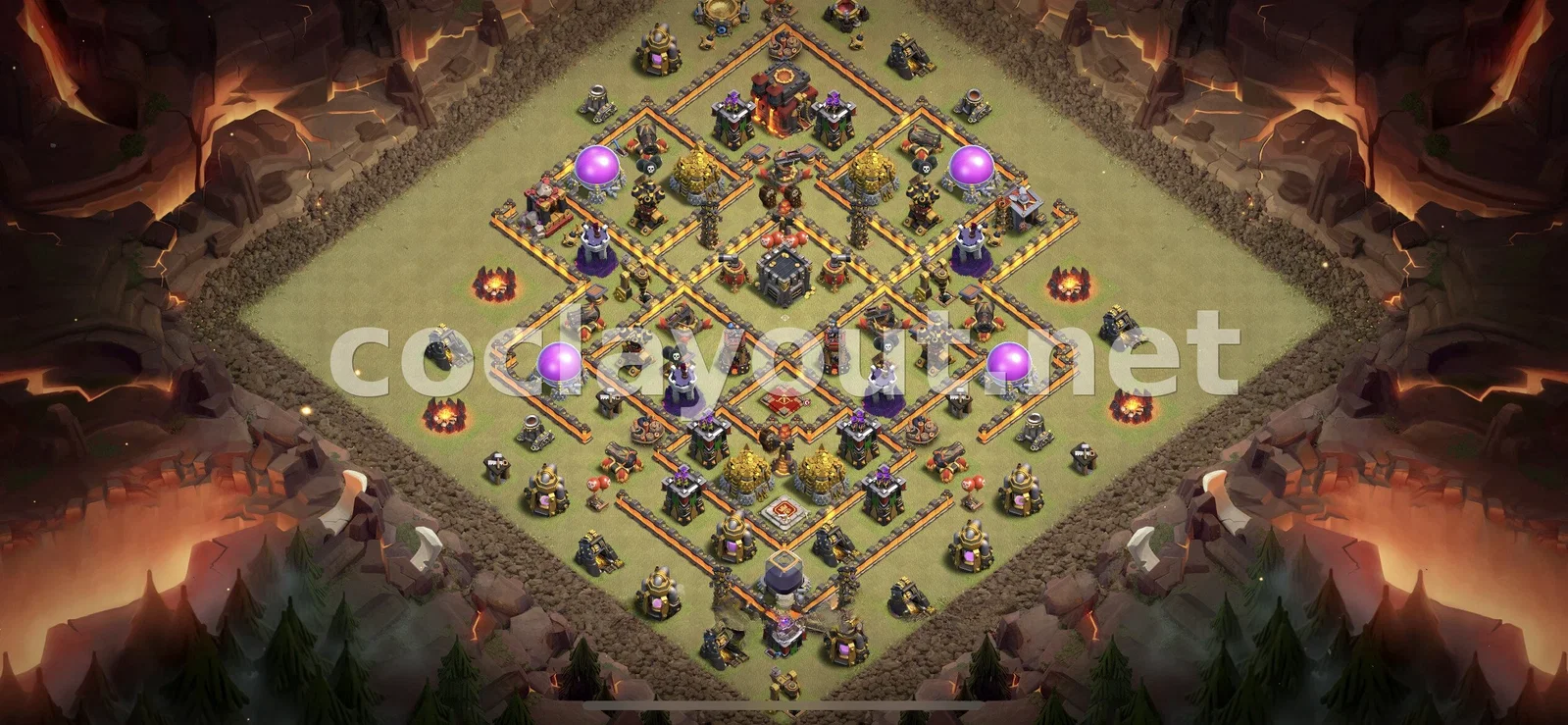 Diseño de Guerra TH10 Eficaz – vista previa del diseño TH10