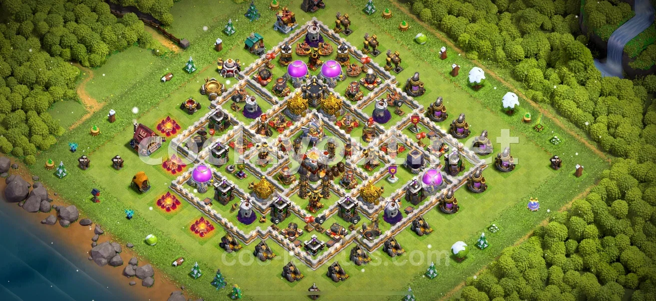 平衡的 TH11 混合阵型 – TH11 布局预览