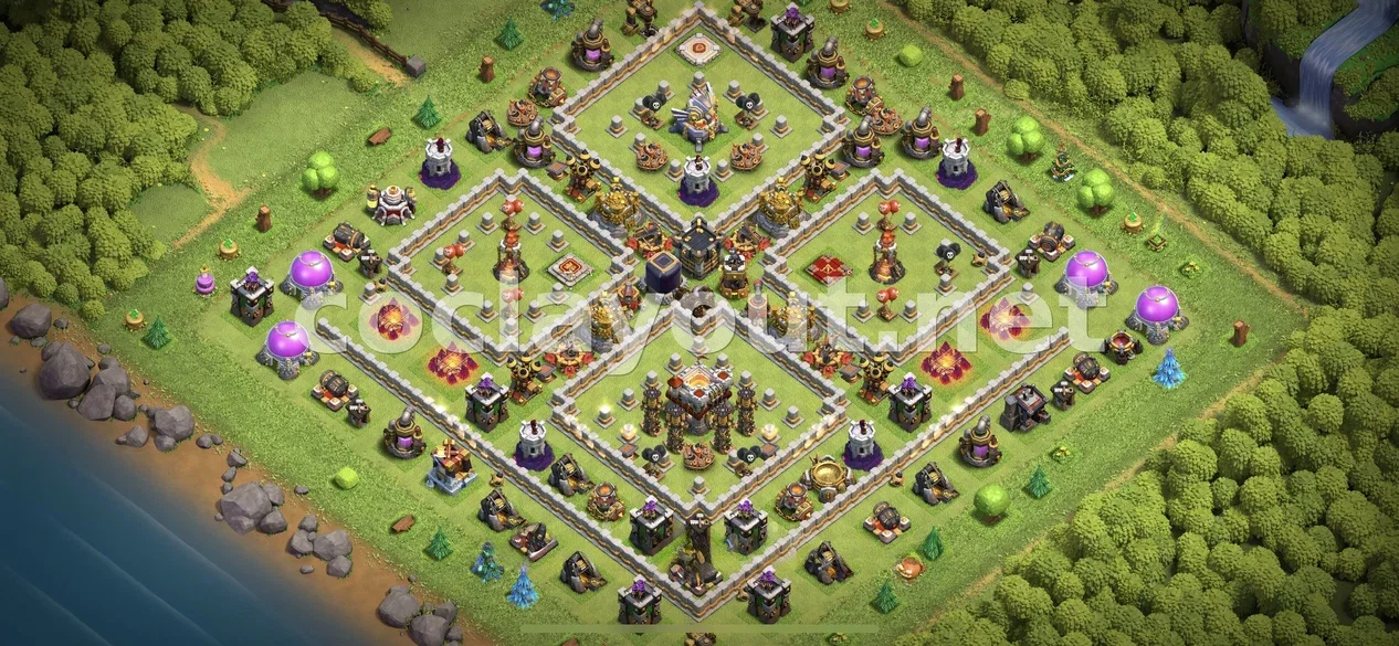 Strengthen Your Village with TH11 Hybrid Base – TH11 layout preview