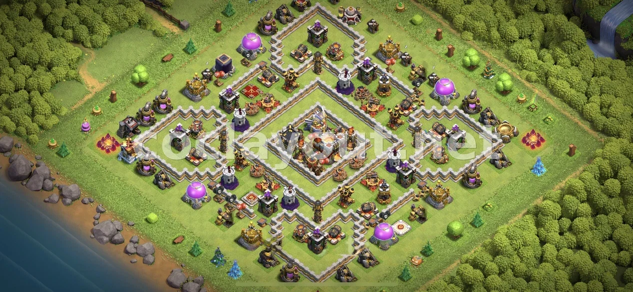 Top TH11 Hybrid Base Layout – TH11 layout preview