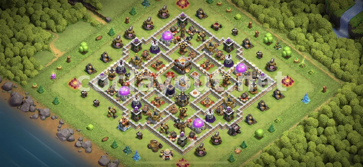 赢得胜利的 TH11 混合阵型 – TH11 布局预览