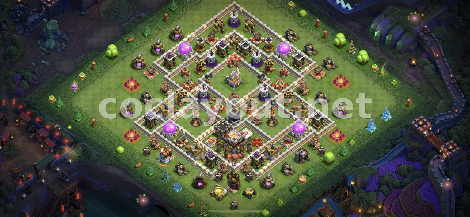 TH11 混合阵型攻略 – TH11 布局预览