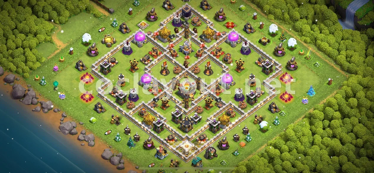 Dominate with This TH11 Hybrid Base Layout – TH11 layout preview
