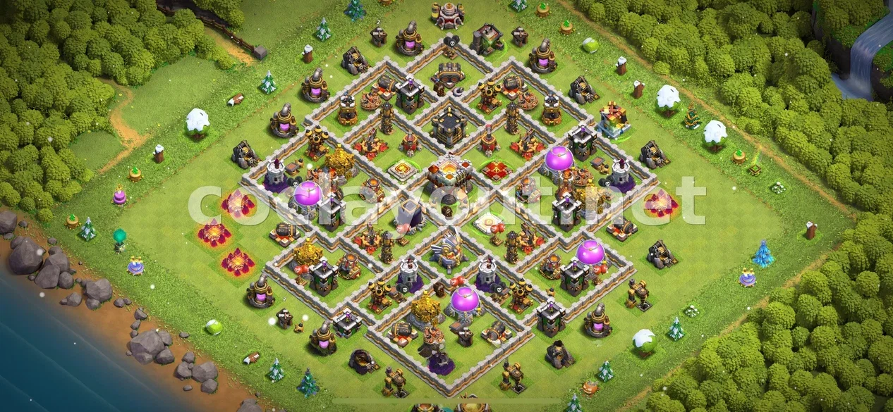 TH11 Hybrid Base #67 – TH11 layout preview