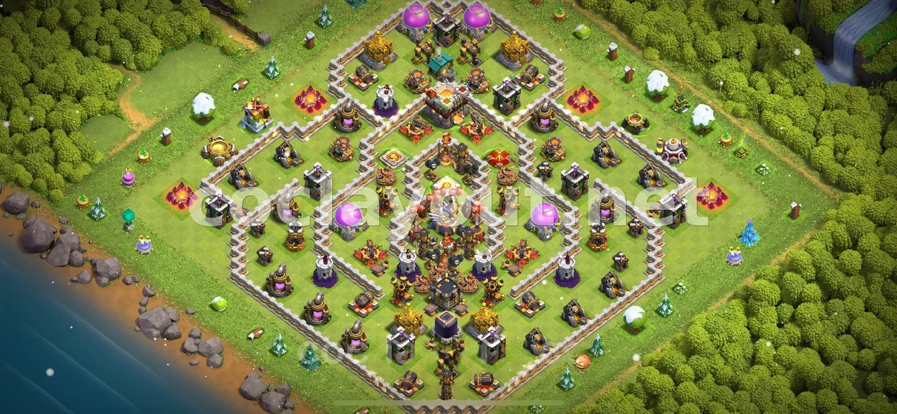 TH11 Hybrid Base #66 – TH11 layout preview