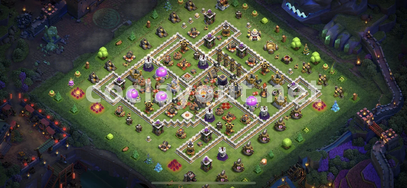 Disseny de Base de Farming TH11 #42 – previsualització del disseny TH11