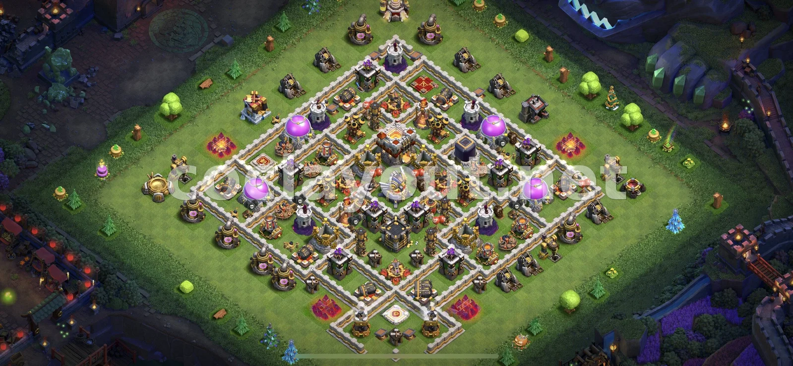 Disseny de Base de Farming TH11 – previsualització del disseny TH11