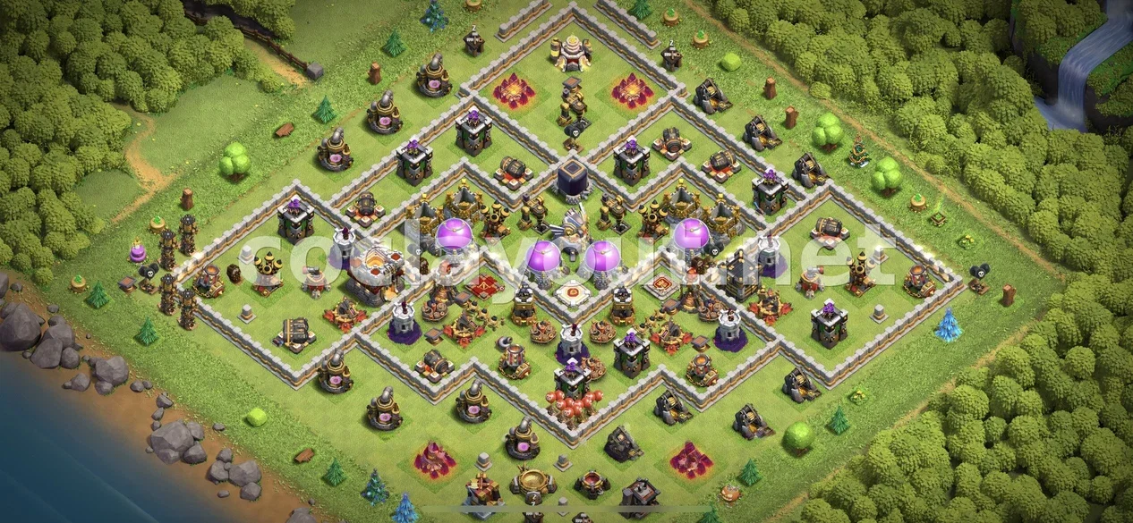 Disseny de Base de Farming TH11 #37 – previsualització del disseny TH11