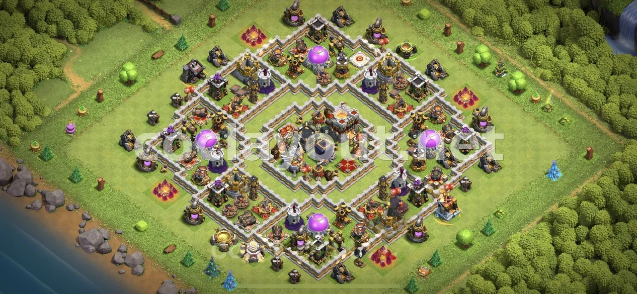 Base de Farming TH11 #36 – previsualització del disseny TH11