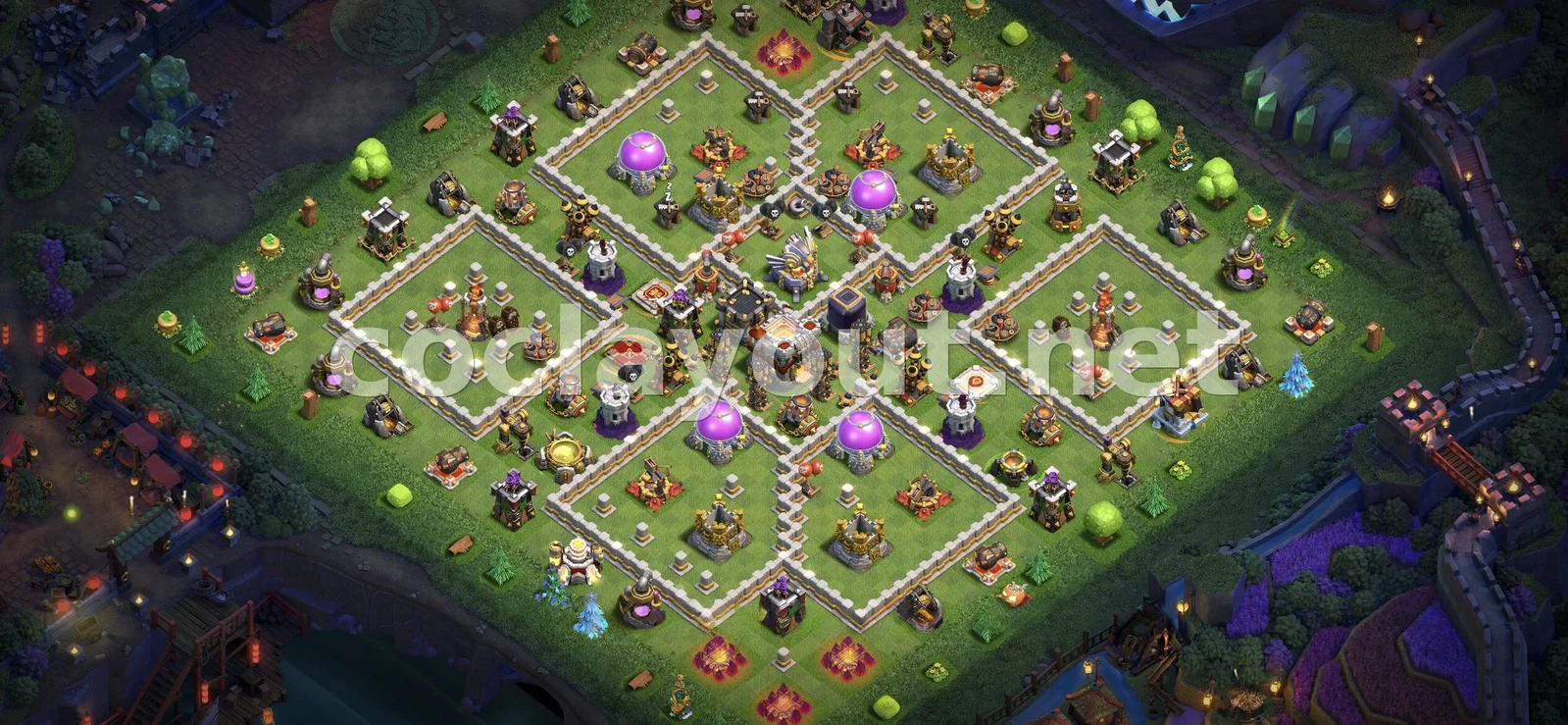 Assegura els Teus Recursos amb Base de Farming TH11 – previsualització del disseny TH11