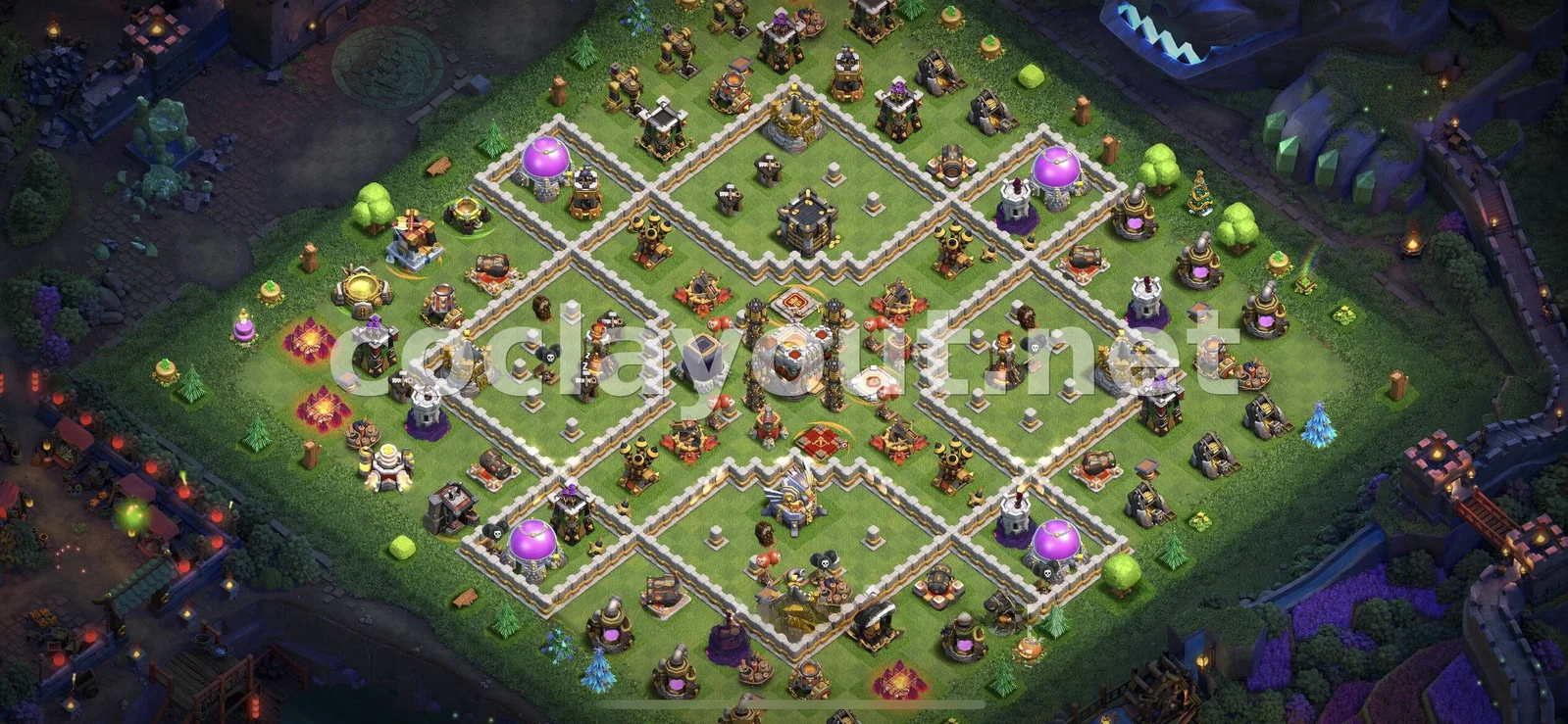 Base de Farming TH11 #32 – previsualització del disseny TH11