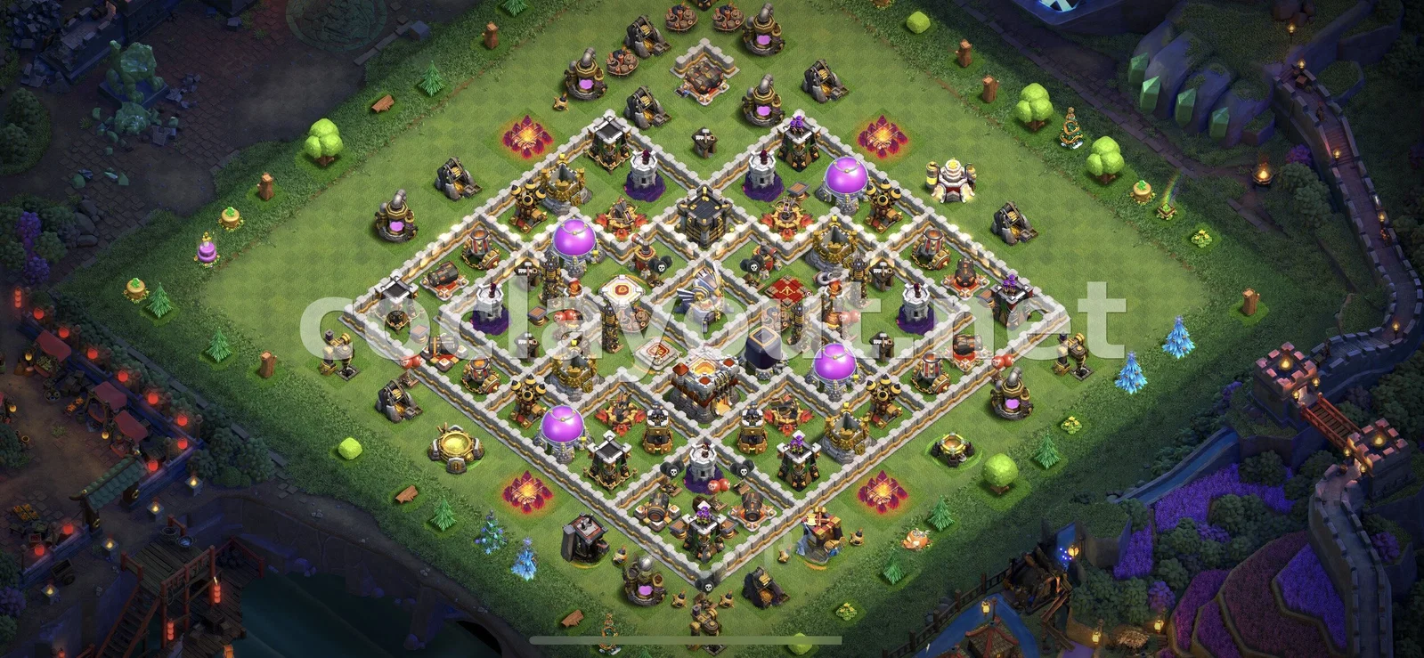 Base de Farming TH11 per Protecció de Recursos – previsualització del disseny TH11