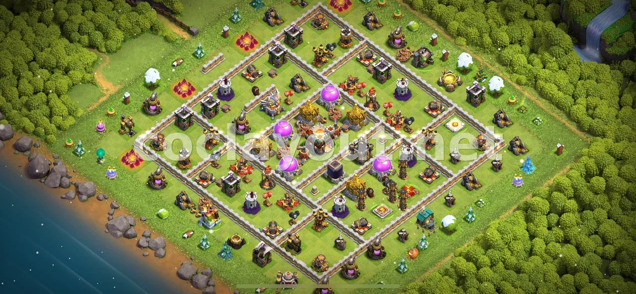 Base de Farming TH11 Eficaç – previsualització del disseny TH11