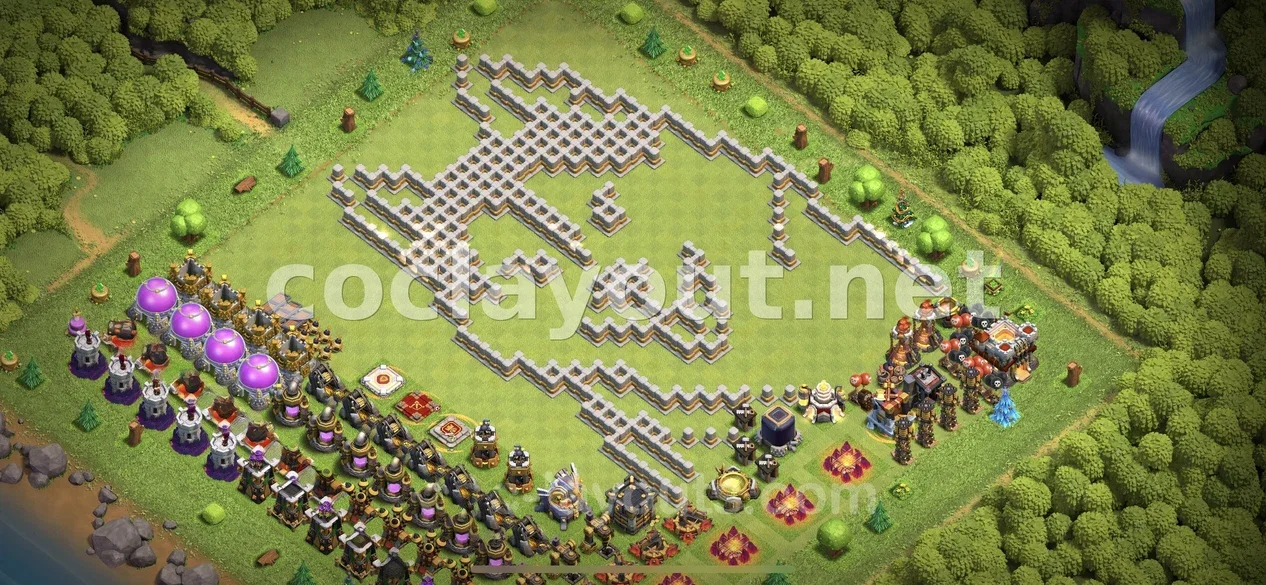 掌握 TH11 混合阵型布局 – TH11 布局预览