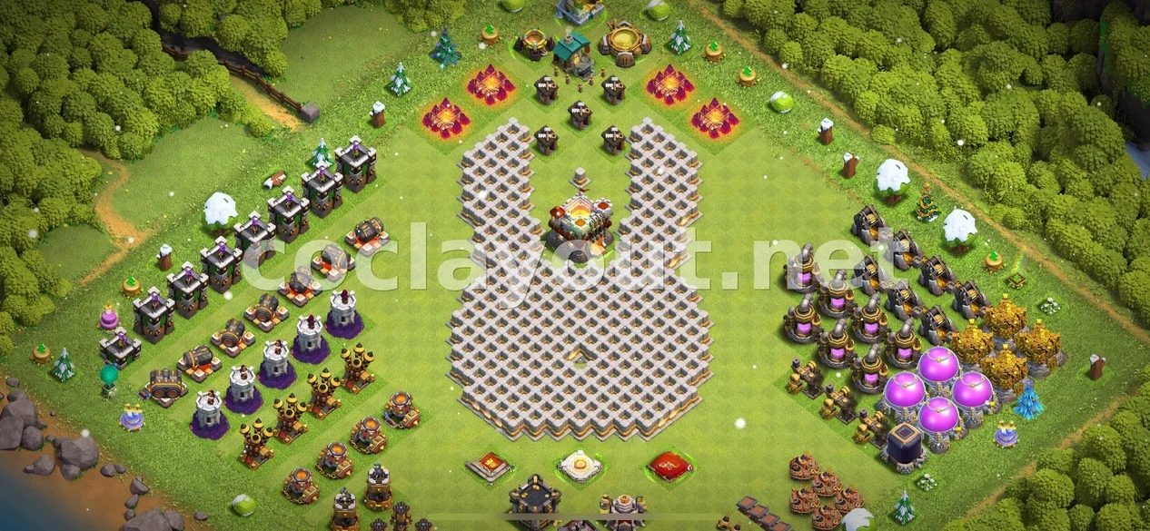 Boost Your Defense with TH11 Hybrid Base – TH11 layout preview